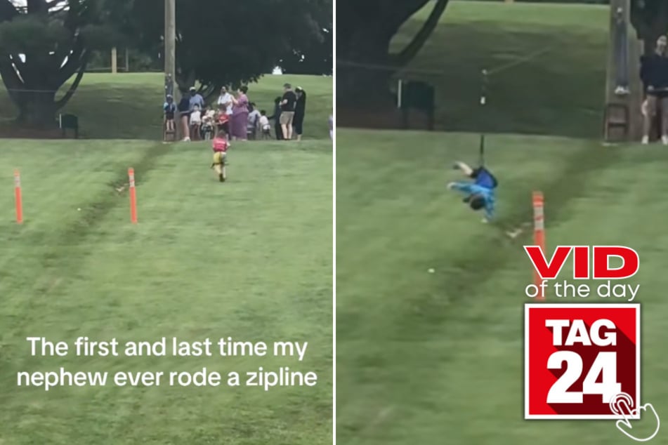 Safe to say, this little boy probably won't go ziplining ever again!