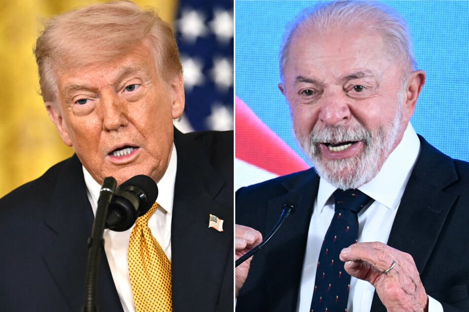 President Trump (l.) praised "dynamic" Brazilian leader Luiz Inacio Lula da Silva after a meeting at the White House.