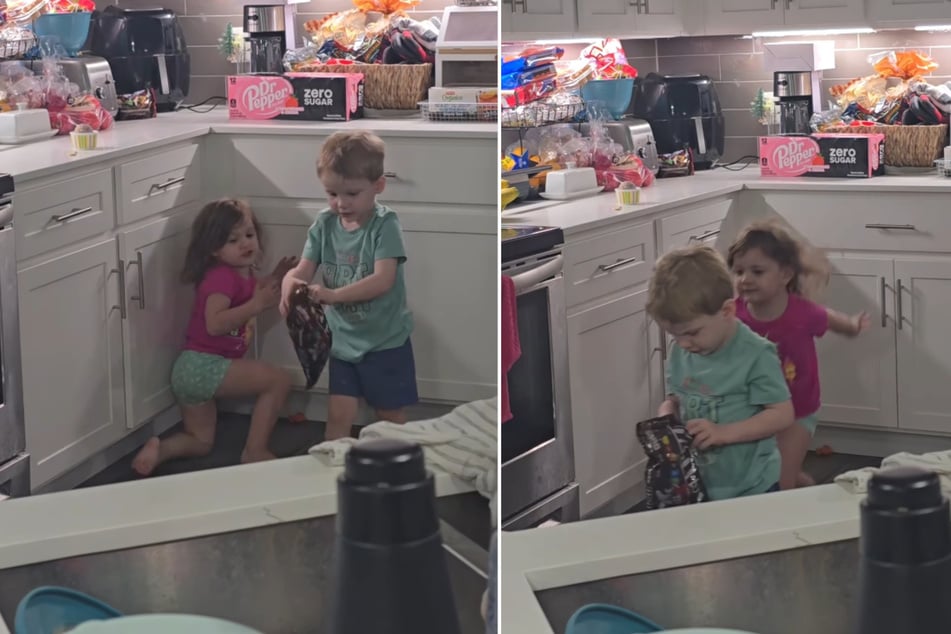 Die süße und kluge Teamarbeit wurde mit einer Tüte M&amp;Ms belohnt.