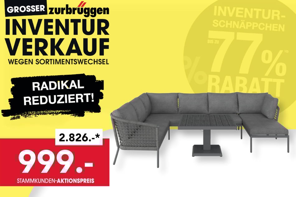 Das Ambia Garden Loungegarnitur-Set
für 999 Euro.