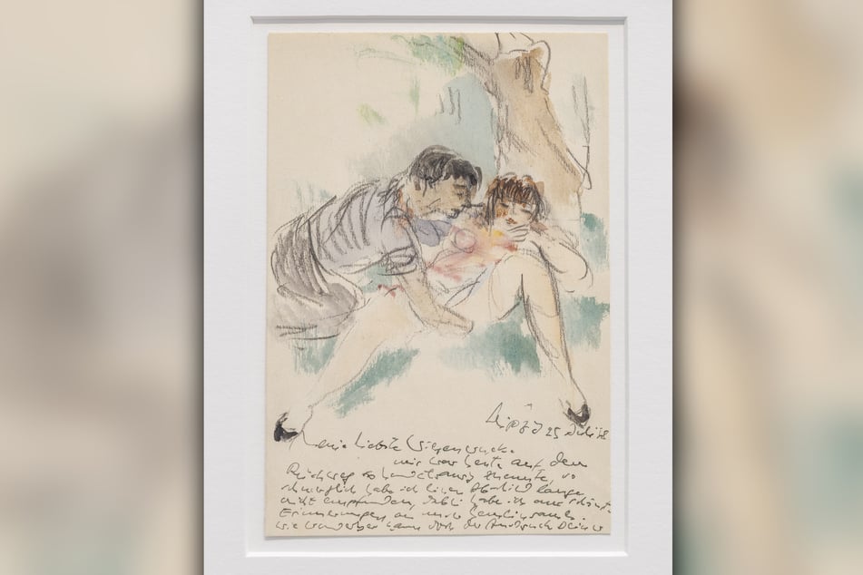 Ein Beispiel für die hocherotischen Darstellungen Schwimmers mit seiner "Gerdine".