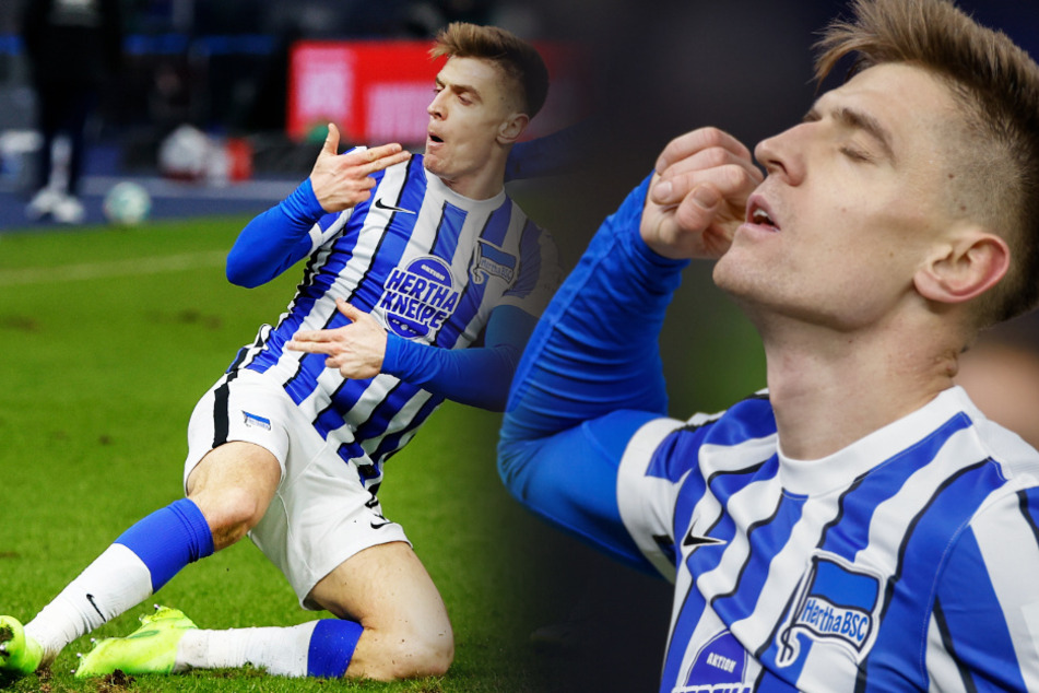 Herthas Krzysztof Piatek wurde mit einem Doppelpack zum Derbyhelden.