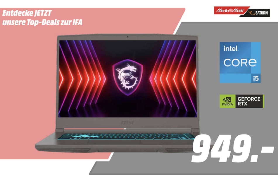 MSI-Gaming-Notebook für 949 Euro.