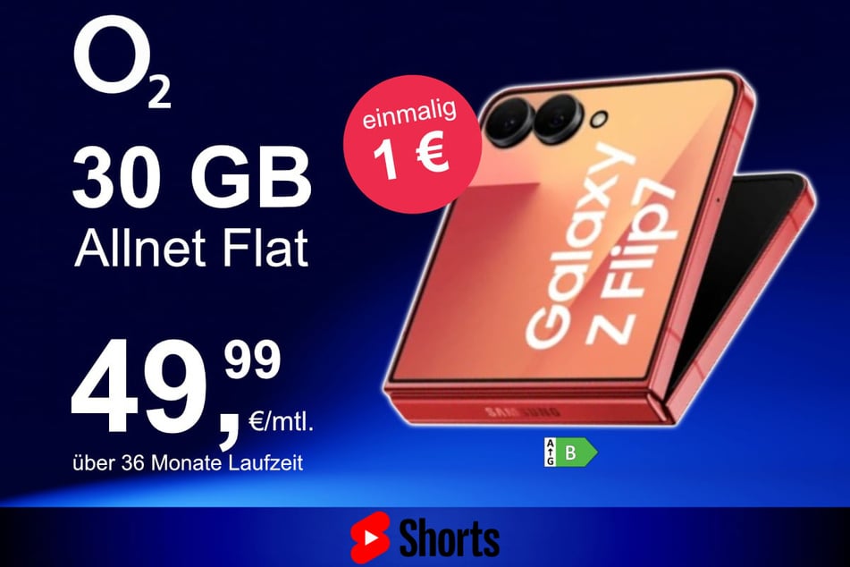 Das Samsung Galaxy Z Flip7 im o2 Mobile M für einmalig 1 Euro.