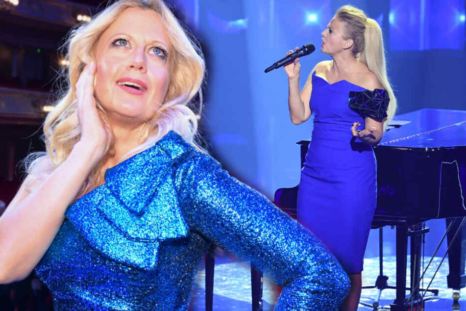 Barbara Schöneberger steht ständig ganz entspannt vor Publikum, doch wenn sie singt geht ihr die Sause. (Bildmontage)