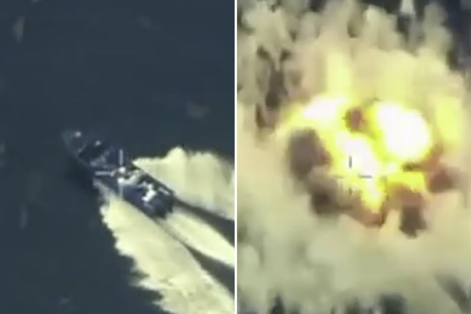 President Donald Trump again posted footage of a US military strike on a boat in international waters, which he said killed three people.