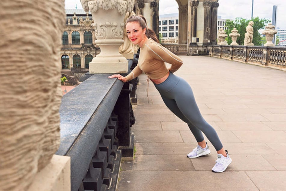 Fitness-Sportlerin Patricia Nielitz 
(23) teilt ihre Fotos von Sportübungen im Internet und hat 17.000 Fans.