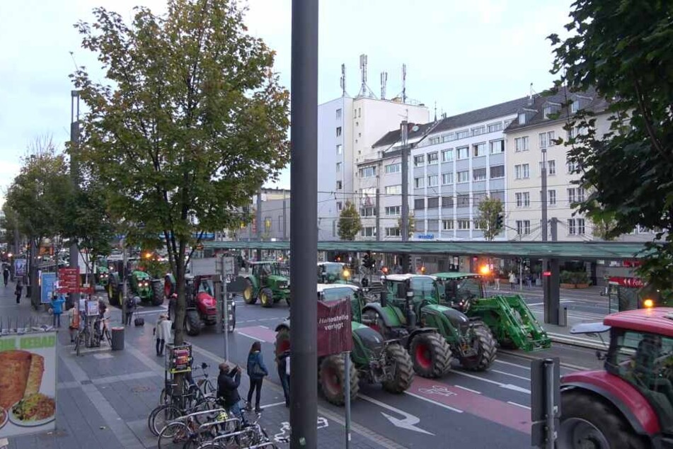 Die Landwirte erreichten am Vormittag Bonn.