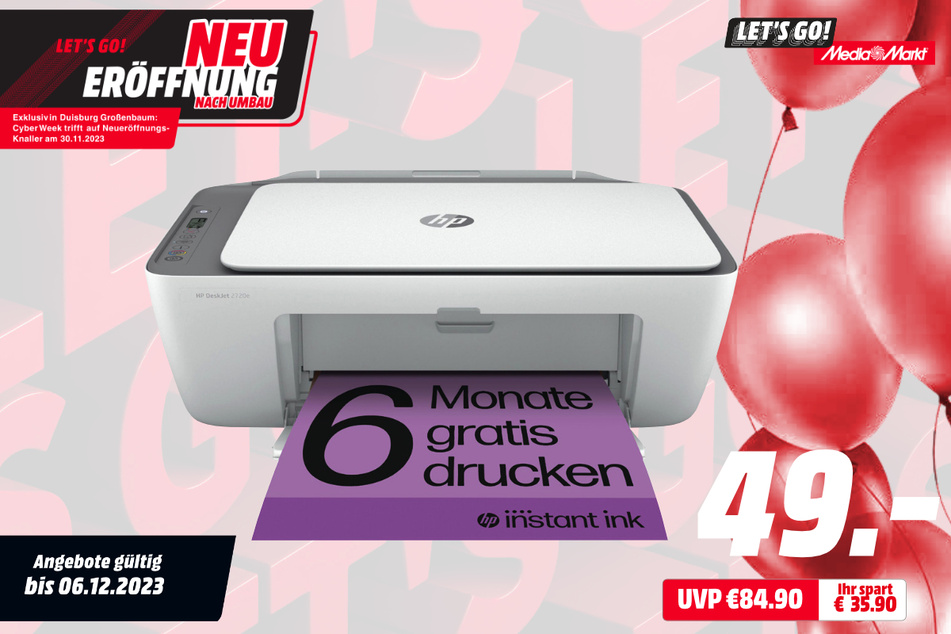 HP-Drucker für 49 statt 84,90 Euro.