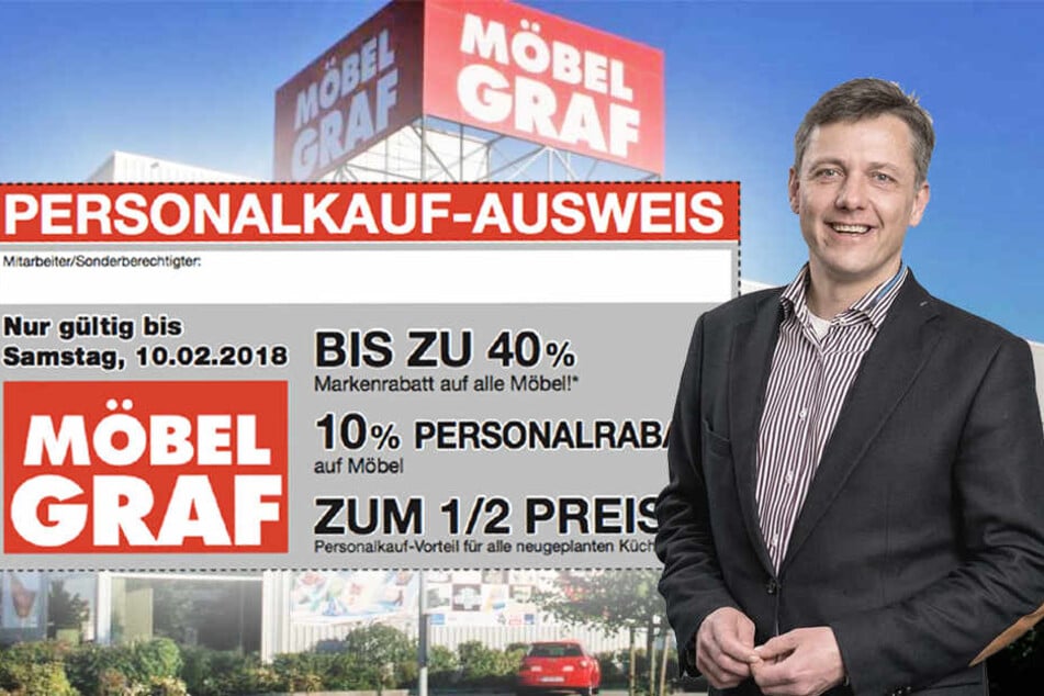 Geschäftsführer Andreas Graf schenkt Kunden Personalverkauf-Ausweise für sein Möbelhaus!
