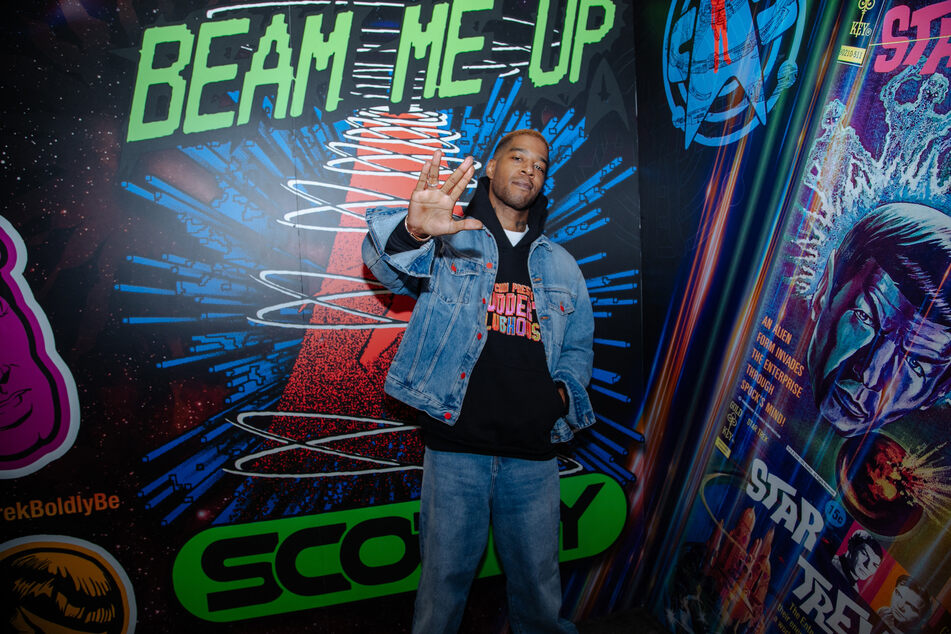 Scott "Kid Cudi" Mescudi stops by the Star Trek x Kid Cudi booth at New York Comic Con at Javits Center on October 14, 2023 in New York City.