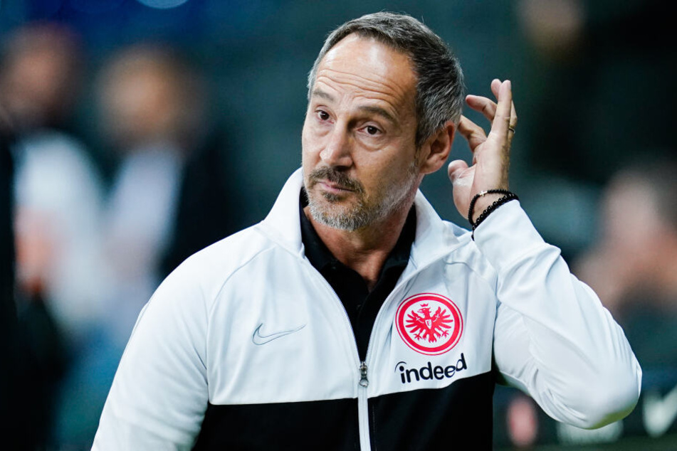 Eintracht-Coach Adi Hütter war mit allgemeinen Schiedsrichter-Leistung beim Spiel gegen die Hertha nicht zufrieden.