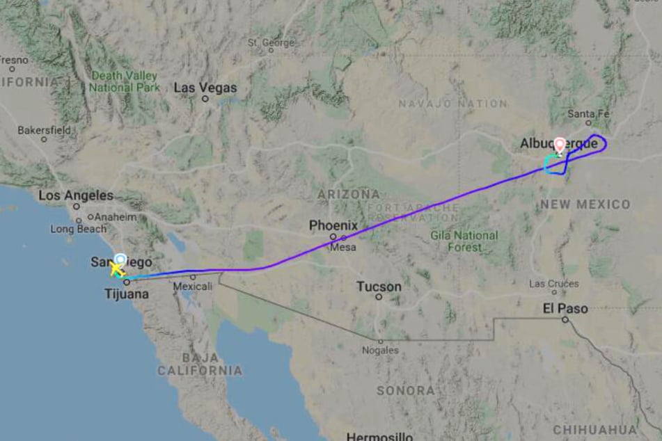 Weit kam die B737 nicht: Schon in Albuquerque war Schluss.