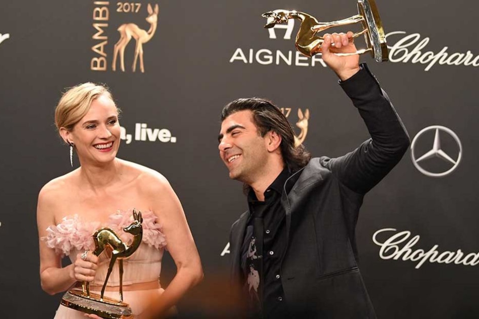 Regisseur Fatih Akin und Hauptdarstellerin Diane Kruger bekamen für das NSU-Drama "Aus dem Nichts" den Sonderpreis der Jury.