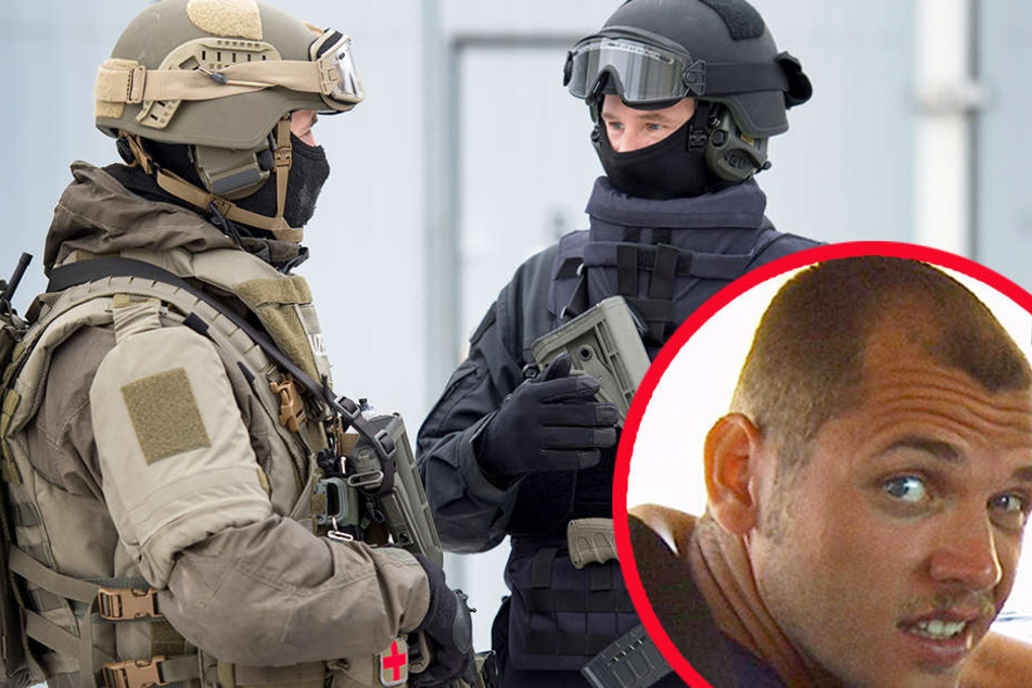 Fotomontage/Symbolbild: Ein Beamter des SEK Sachsens gab sich für den Erdogan-Einsatz den Decknamen "Uwe Böhnhardt".