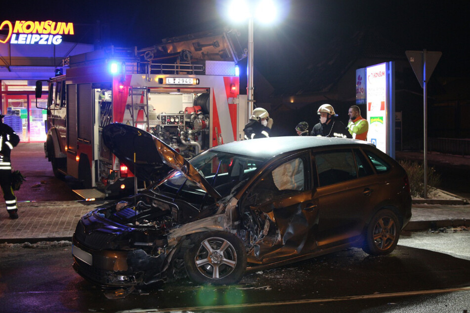 Der Skoda wurde beim Unfall stark beschädigt.