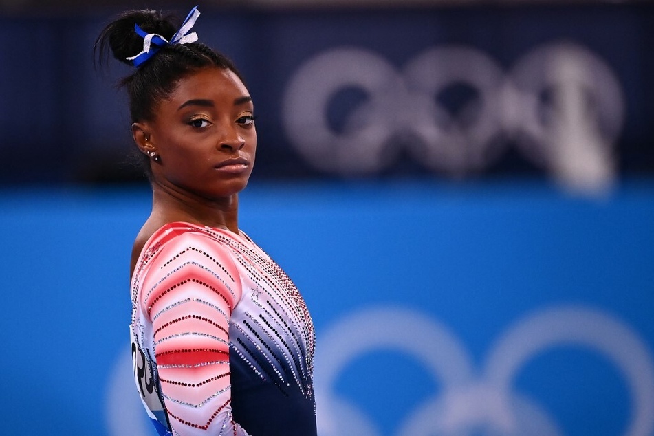 Simone Biles at the 2021 Tokyo Olympics.