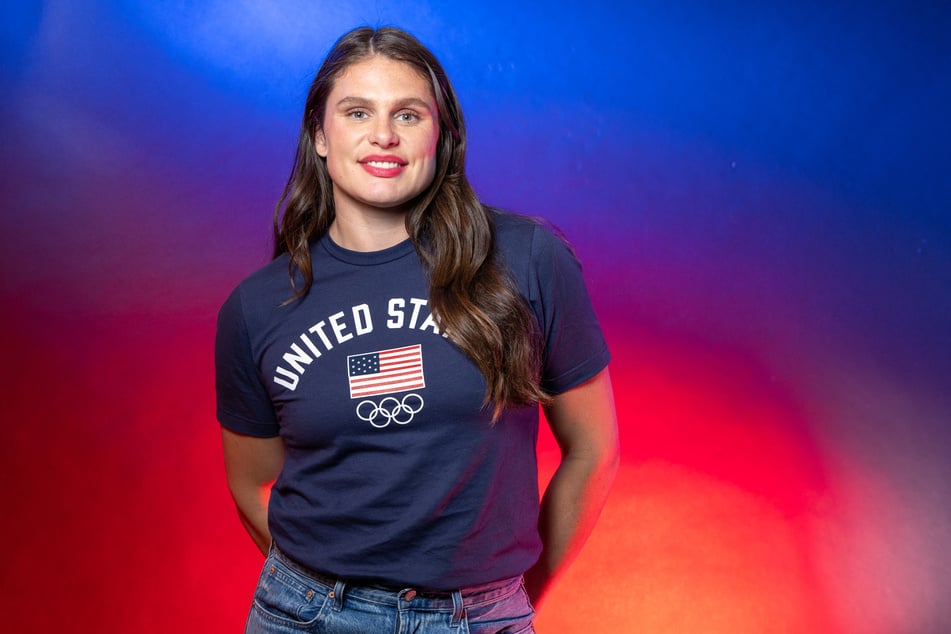 Rugby athlete Ilona Maher poses for a portrait during the 2024 Team USA Media Summit at the Marriott Marquis Hotel on April 15, 2024, in New York City.