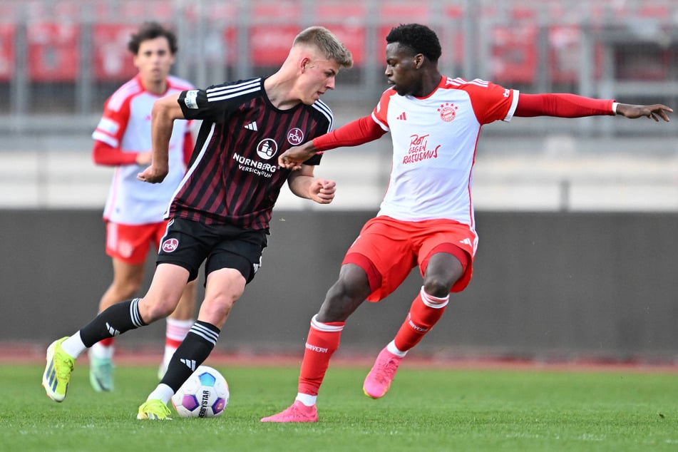 In der Regionalliga Bayern stellte Nürnbergs Julian Kania (22, l.) seine Qualitäten unter anderem gegen die U23 der Münchner eindrucksvoll unter Beweis.