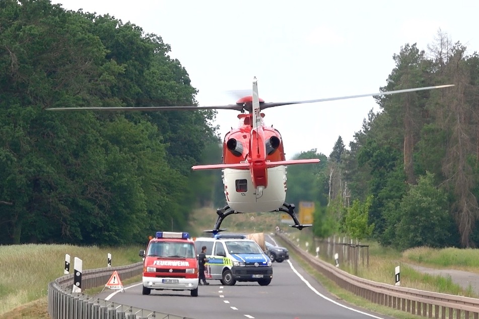 Auch ein Rettungshubschrauber kam zum Einsatz.