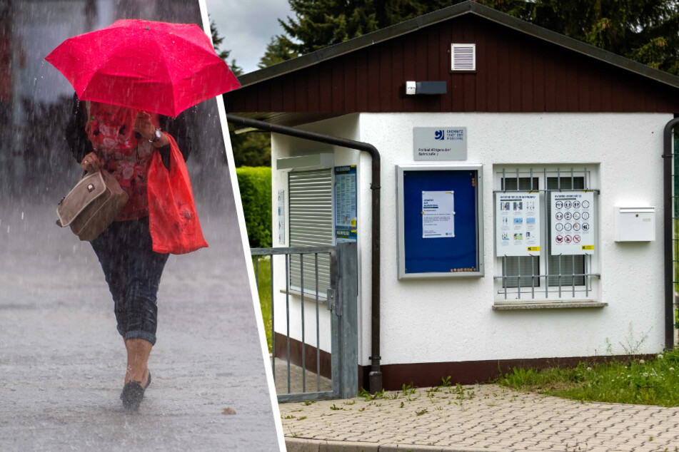 Chemnitz: Regen-Wetter in Chemnitz: Freibäder verkürzen Öffnungszeiten