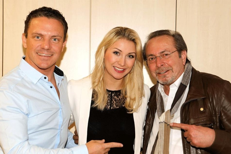 Mross und Woitschack mit TAG24-Mitarbeiter Stephan Malzdorf.
