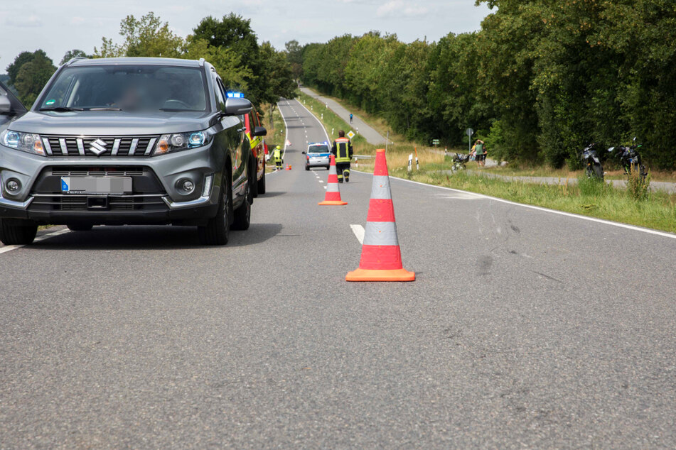 Die S207 bei Eppendorf musste am Sonntag nach einem Unfall voll gesperrt werden.