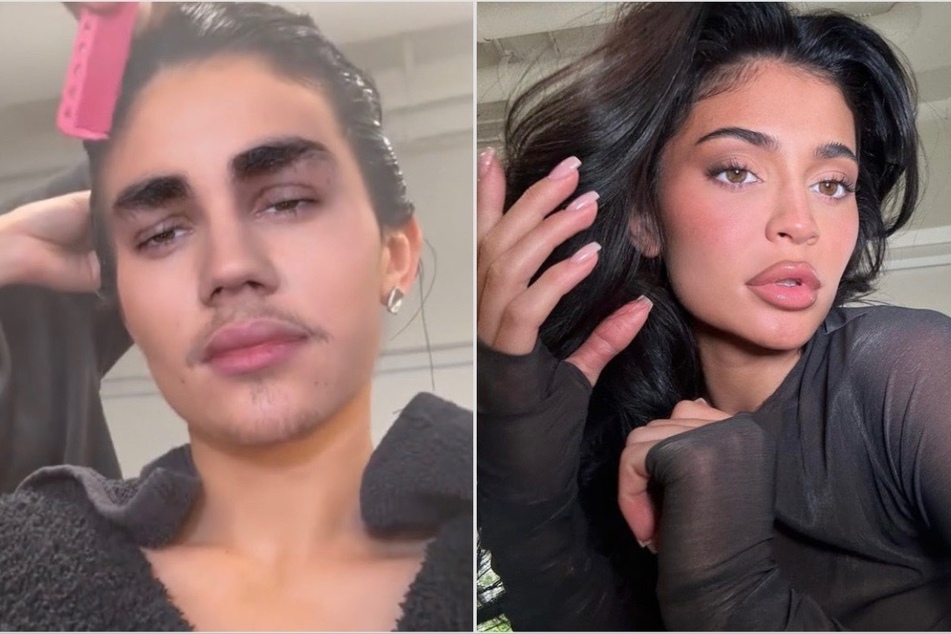 Kylie Jenner did her best Justin Bieber impression while using the new TikTok filter.