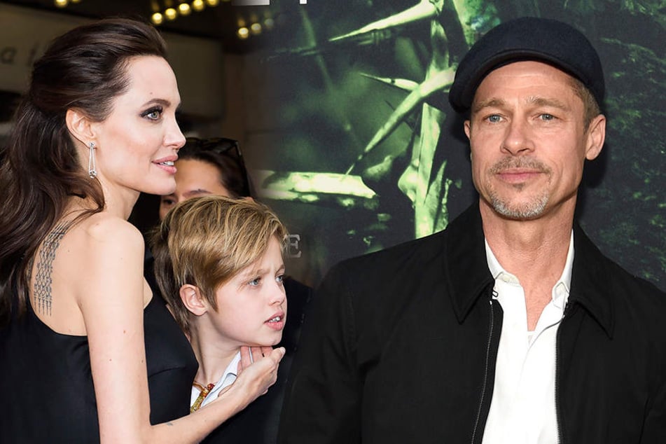 Angelina Jolie (li.) krallt sich ihre Kinder. Shiloh (Mi.) leidet darunter besonders, will zu ihrem Vater Brad Pitt (re.)