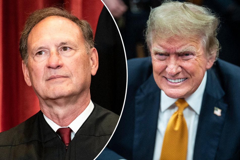 Supreme Court Justice Samuel Alito (l.) has refused to recuse himself from cases involving Donald Trump despite apparent support for the former president.