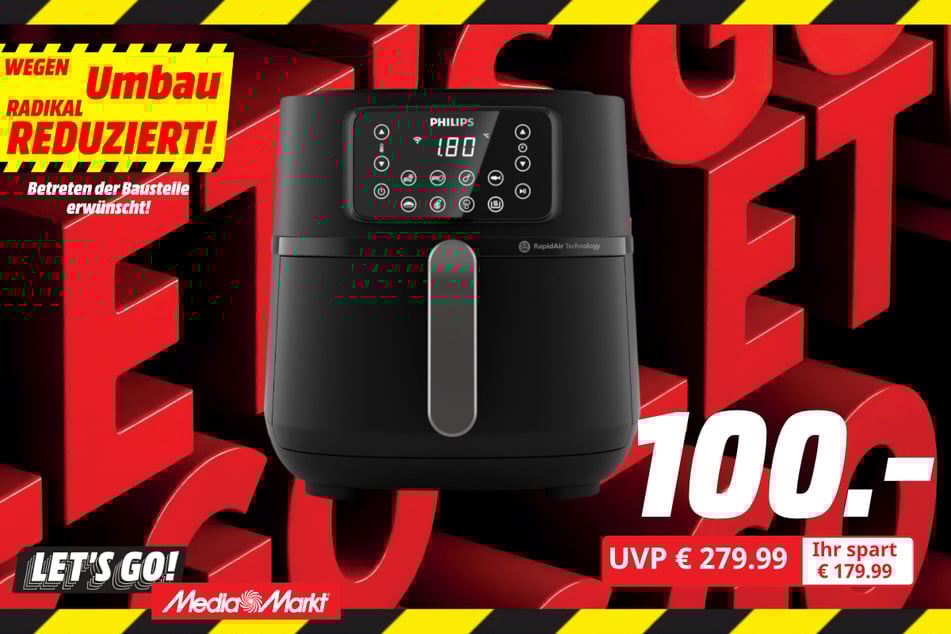 Philips-Heißluftfritteuse für 100 statt 279,99 Euro.