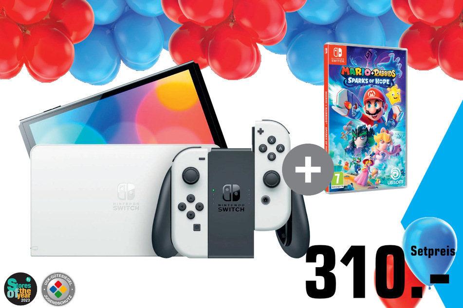 Nintendo OLED-Switch + Mario-Game für 310 Euro.