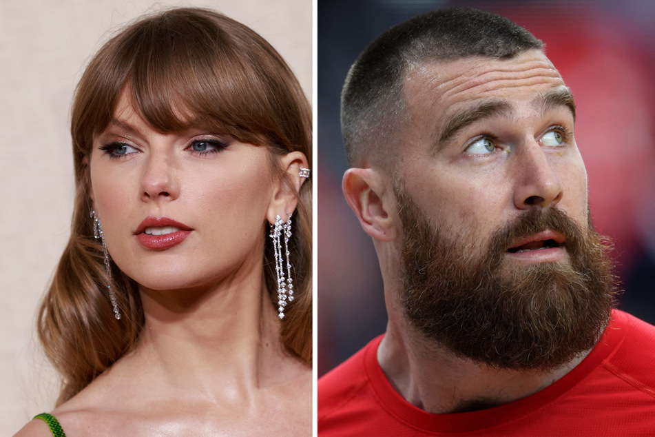 Taylor Swift (r.) gushed over Travis Kelce's appearance on Saturday Night Live months before the two became an item.