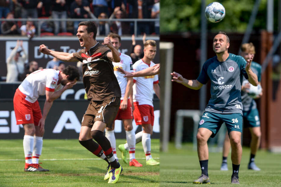 Johannes Flum (links) und Rico Benatelli standen beim FC St. Pauli wieder auf dem Trainingsplatz. (Archivbilder)