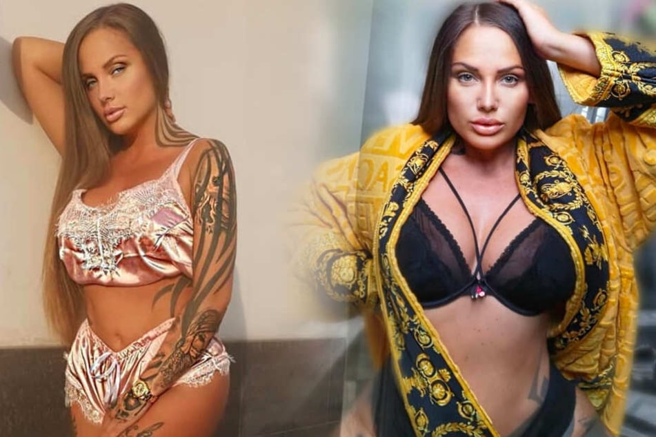 Die Fotomontage zeigt zwei Fotos aus dem Instagram-Profil von Rapperin Schwesta Ewa.