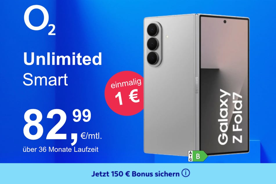 Das Samsung Galaxy Z Fold7 im o2 Mobile Unlimited Smart für einmalig 1 Euro.