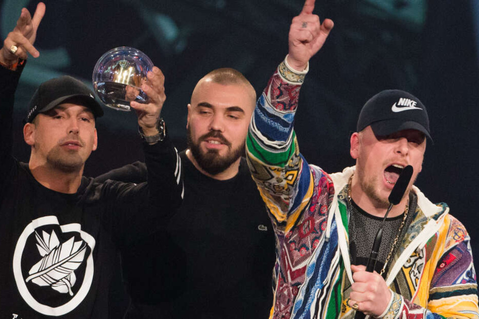 RAF Camora und Bonez MC bei der Verleihung der 1Live-Krone.