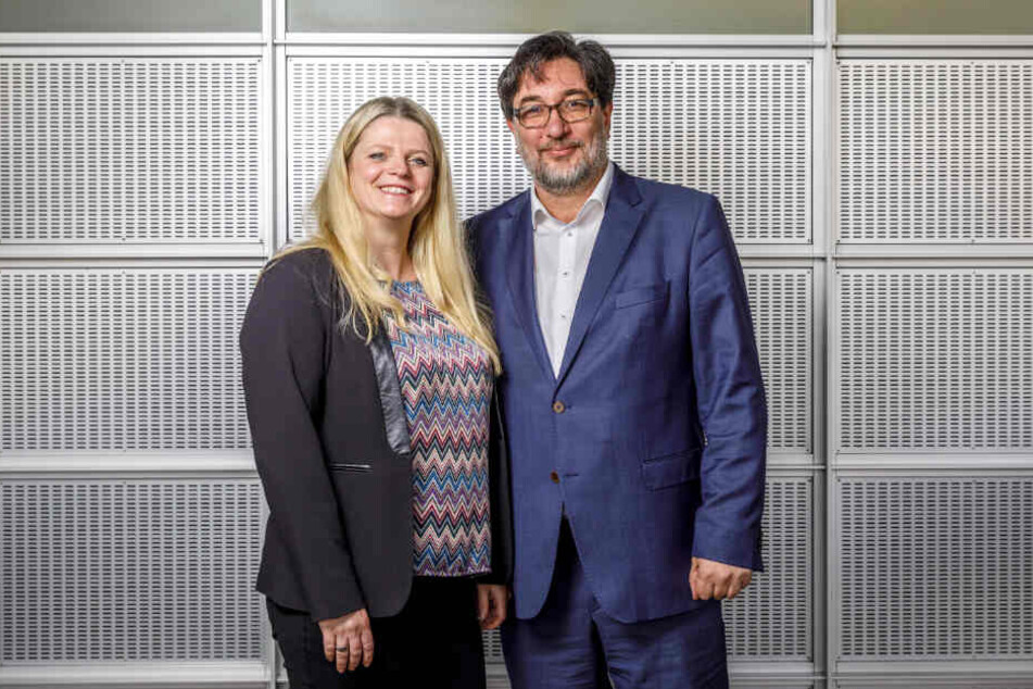 Sie kandidieren als Führungs-Duo bei Sachsens Linken: Susanne Schaper (41) und Stefan Hartmann (51).