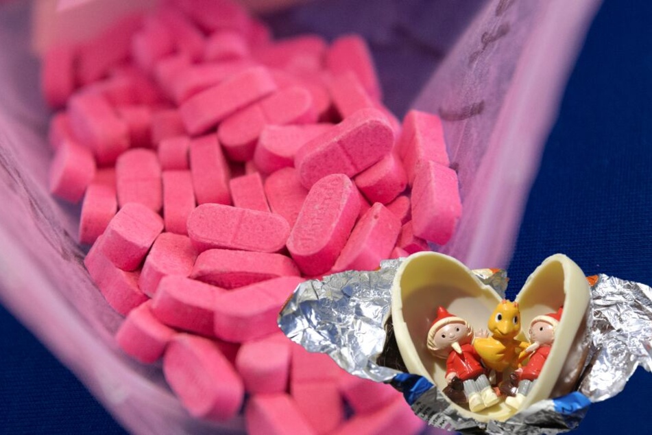 Rund 25 Ecstasy-Pillen wurden in den Überraschungseiern entdeckt (Bildmontage).