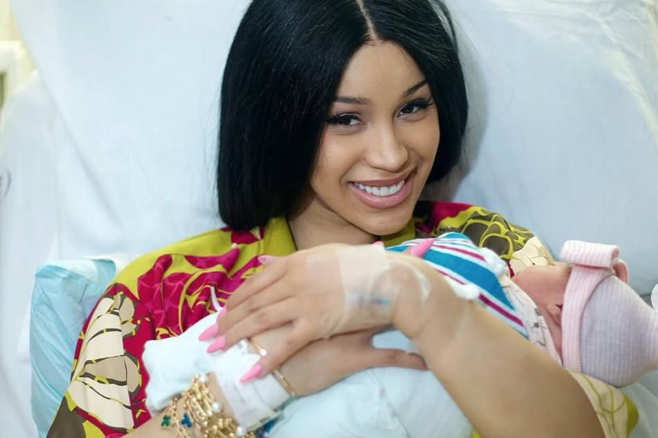 Cardi B shared a brief glimpse of her and Offset's four-month-old baby girl.