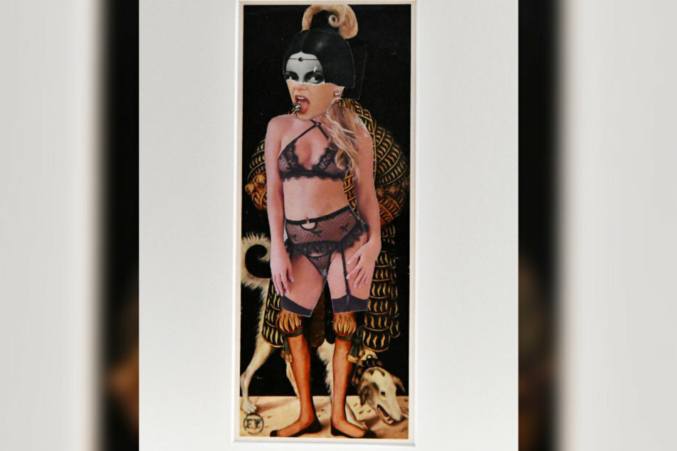 Teil der aktuellen Ausstellung "Eins - Zwei - Dreier ...": Eine Collage aus der Serie "Frauen" von Frank Voigt.