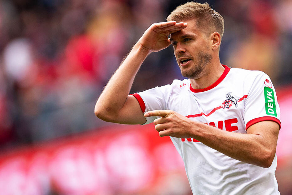 Simon Terodde erzielte ebenfalls einen Doppelpack für Köln. (Archivbild)