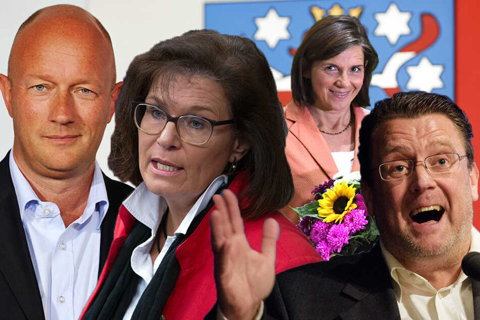 Diese Politiker werden in den Bundestag gehen: (v.L.) Thomas Kemmerich (52, FDP), Antje Tillmann (53, CDU), Katrin Göring-Eckardt (51, Grüne) und Stephan Brandner (51, AfD)