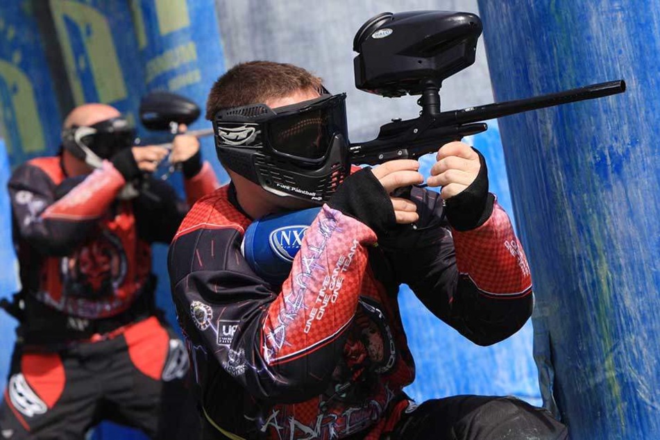 Im Paintball Megapark können sich auch große Jungs richtig auspowern.