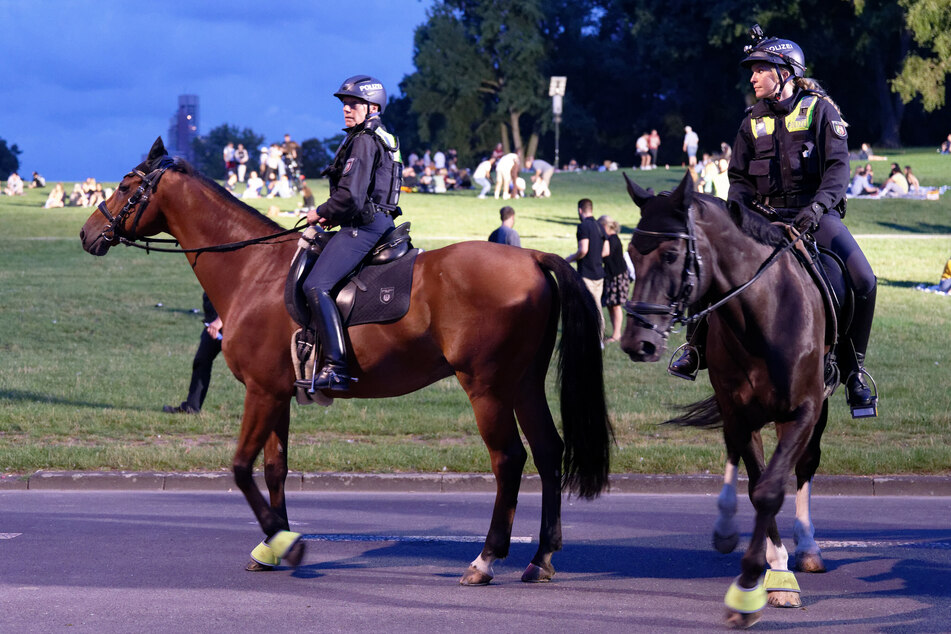 Neben mehr als 1000 Polizistinnen und Polizisten werden auch Reiterstaffeln und Diensthunde im Einsatz sein. (Symbolbild)