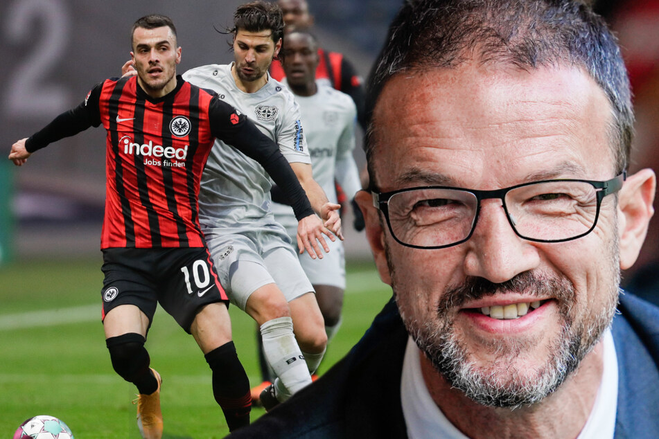 Zweimal hat Fredi Bobic (49, r.) Filip Kostic (28, l.) schon verpflichten können. Nach Berlin wird er den Serben aber nicht locken können. (Bildmontage)