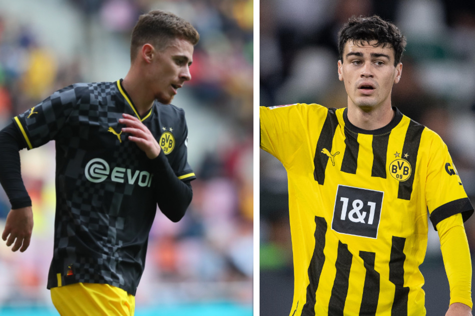 US-Talent Giovanni Reyna (20, r.) und Thorgan Hazard (30) könnten den BVB in diesem Sommer verlassen.
