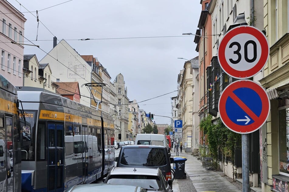 Auf der Zschocherschen Straße muss nun langsamer gefahren werden.