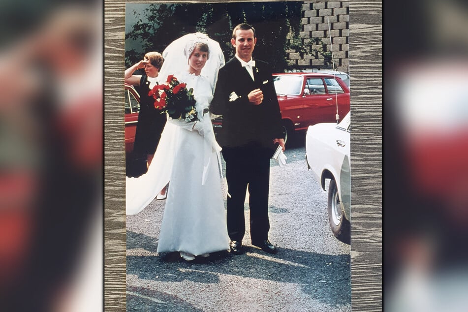 So sah das frischgebackene Ehepaar Bösser bei der Hochzeit 1970 in Hartenrod aus.