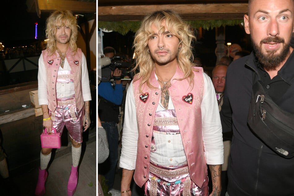 Bill Kaulitz (34) ließ sich sein pinkes Wiesn-Outfit extra für seinen Besuch in München anfertigen.
